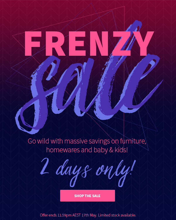 The biggest Frenzy Sale of 2017! You don’t want to miss this…