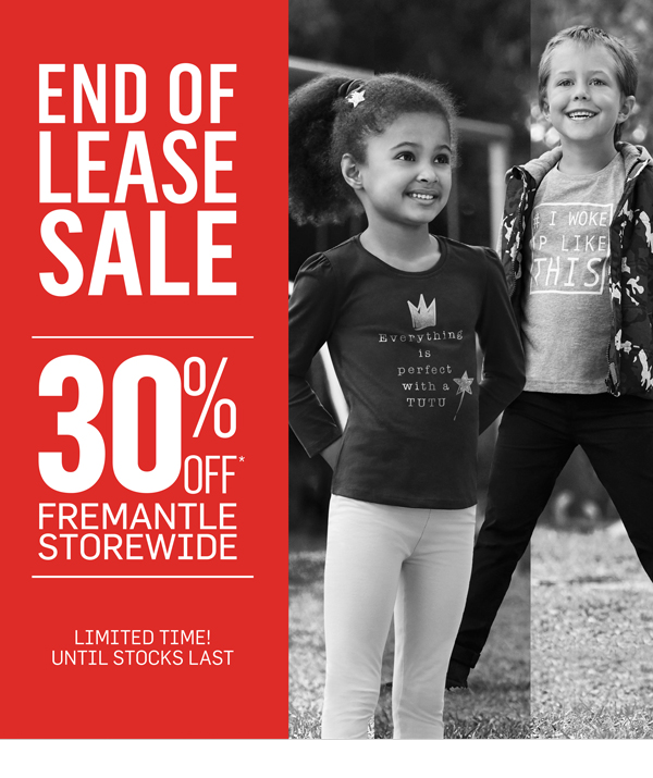 Final days | 30% off at Fremantle ends soon!