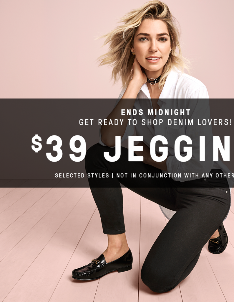 Have you heard!? $39 jeggings ends tonight!