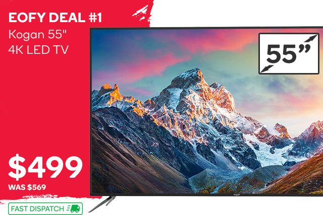 Kogan 55″ 4K LED TV (Series 8 KU8000) $499