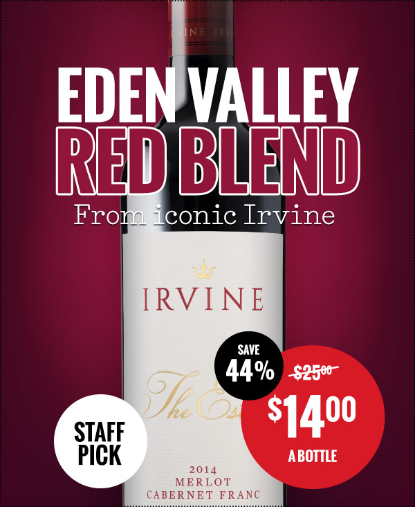 Save 44% on Eden Valley Irvine Red  $14.00