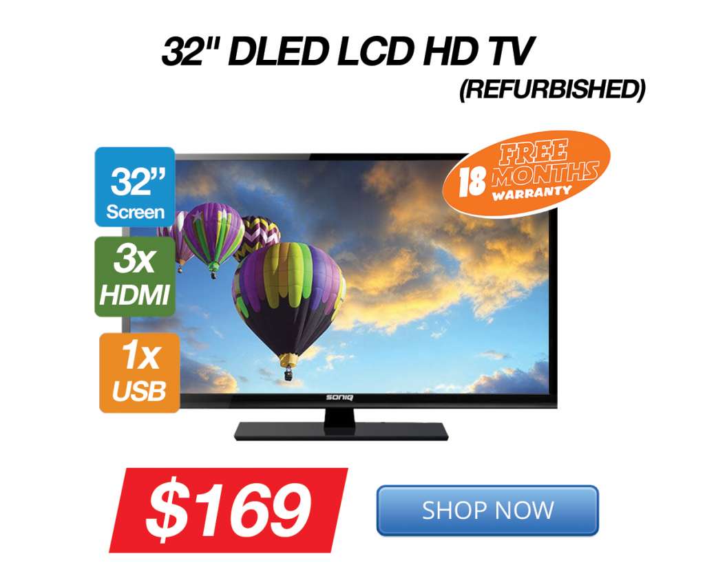 Refurbished TVs Must Clear! – FROM $169 (Was $249)