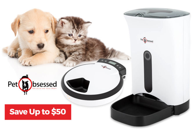 CAN FEED UP TO 5 TIMES A DAY!  NEW Automatic Pet Feeders From $79