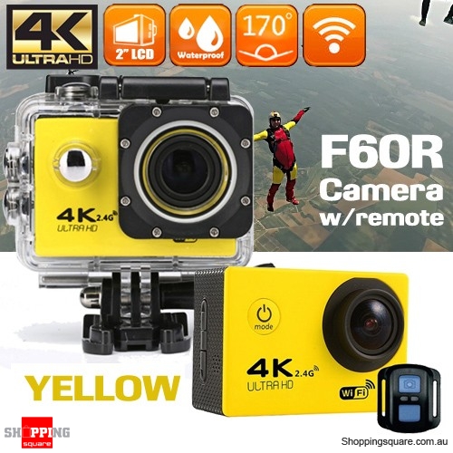 F60R 4K Ultra HD WIFI Remote Controlled Mini Sports Action Camera DV Waterproof $49.95