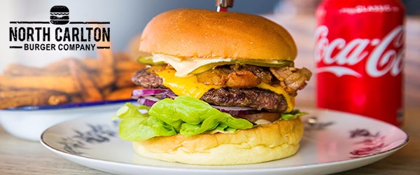 Awesome Burger, Small Chips & Drink in Carlton North $24.40