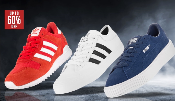 Adidas, Puma & K-Swiss Footwear UP TO 60% OFF