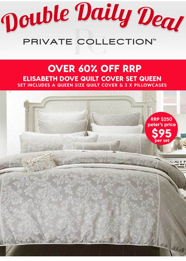 Over 50% off RRP – Private Collection Bedding. Peter’s Price from $26