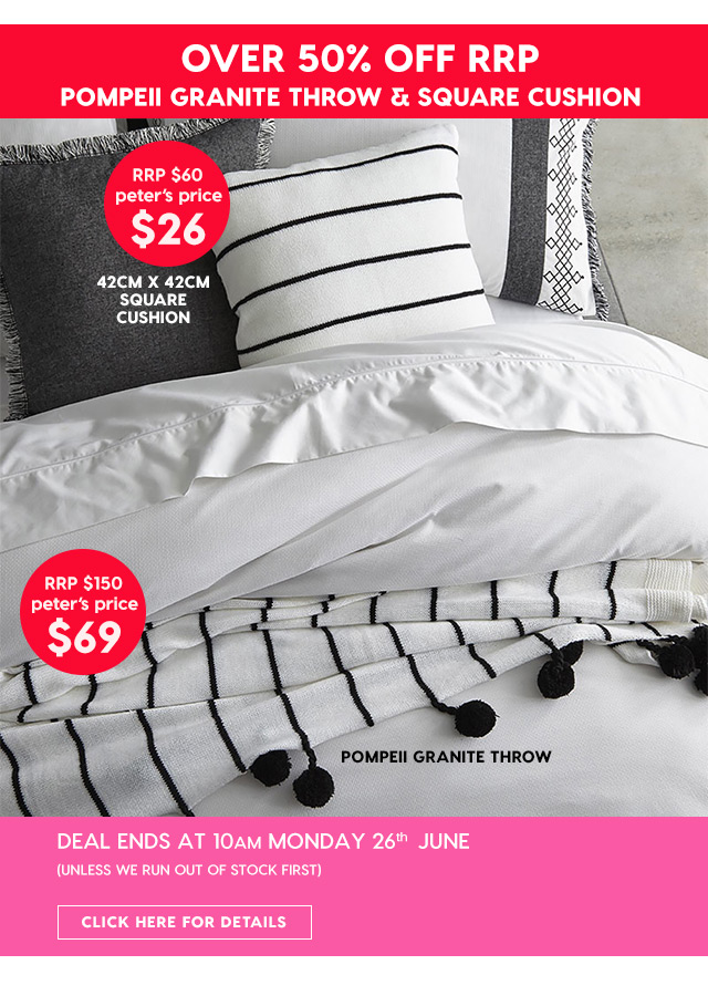 Over 50% off RRP – Private Collection Bedding. Peter’s Price from $26