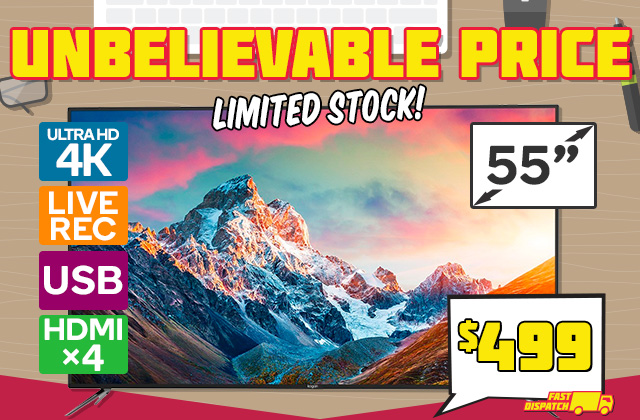 55″ 4K TV Just $499!