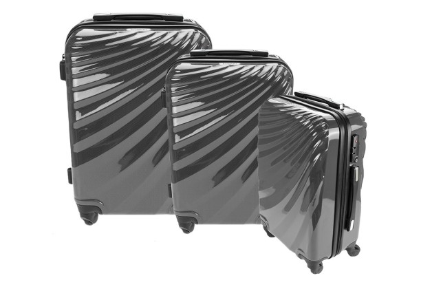 PRICE DROP: Orbis 3 Piece Deluxe UltraTough Spinner Luggage Set (Charcoal Grey) Now $149 Save 30%