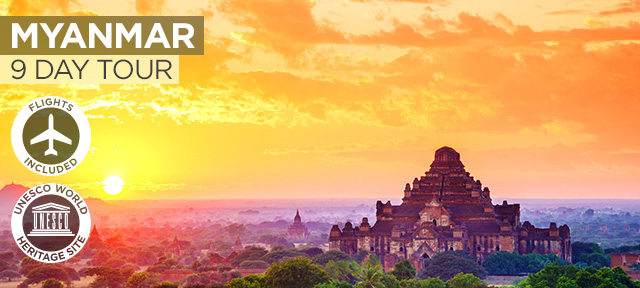 MYANMAR: 9 Day Magical Myanmar Tour Including Flights for Two $3,998