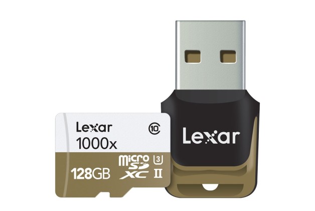 Lexar 128GB Professional MicroSDHC/MicroSDXC UHS-II Card (1000x) $165