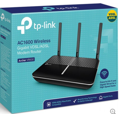 TP-LINK Archer VR600 AC1600 Wireless Gigabit VDSL/ ADSL Modem Router Archer VR600 now $159.00