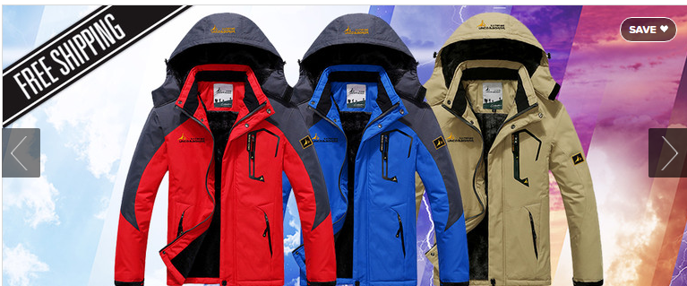 Waterproof Insulated Hooded and Padded Jacket. Only $49 with Delivery Included