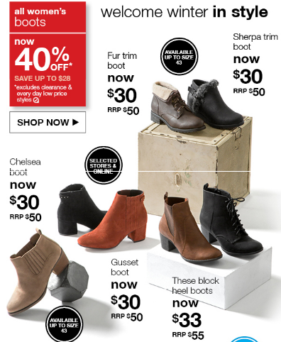 Our best boots 40% off!