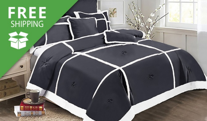 Free Shipping: Soho Sherpa Seven-Piece Comforter Set: Double ($49), Queen ($69) or King ($75) (Don’t Pay up to $239)