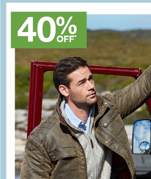 Welcome winter with 40% off our men’s range.