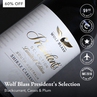 Wolf Blass President’s Selection Limited Edition Shiraz Cabernet. Only $119 with Delivery Included (Value $299)