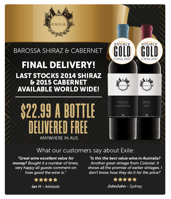 “Best Value Wine In Australia?” End Of Vintage Double Gold Shz & Cab Delivered Fɾee.