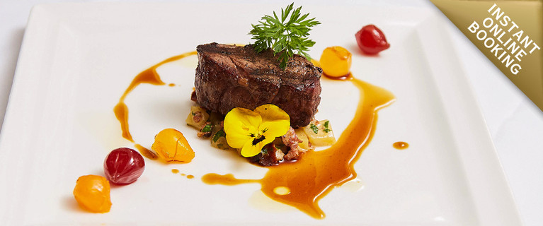 Six-course degustation for two people + glass of house wine each is $99 (value $234)