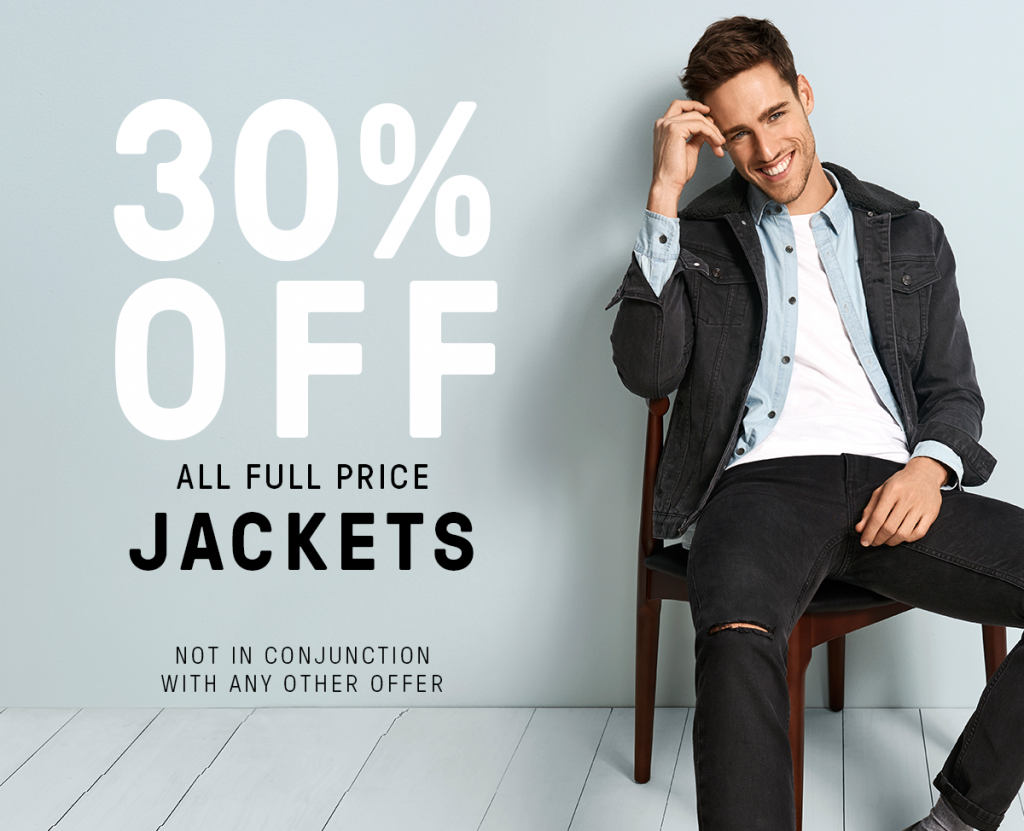 The time is now! Shop 30% off jackets … from $89.95