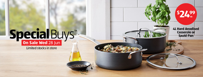 Cookware & Dining, Gourmet Pantry Staples & ALDIMobile – Special Buys on sale Wed 28 June