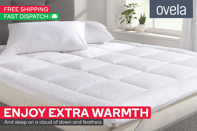 Ovela Goose Down and Feather Mattress Toppers Up to 40% Off!