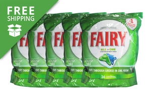 Free Shipping: Fairy All-in-One Dishwasher Original Liquid Tablets: 170 ($44) or 340 ($74) (Don’t Pay up to $209.90)