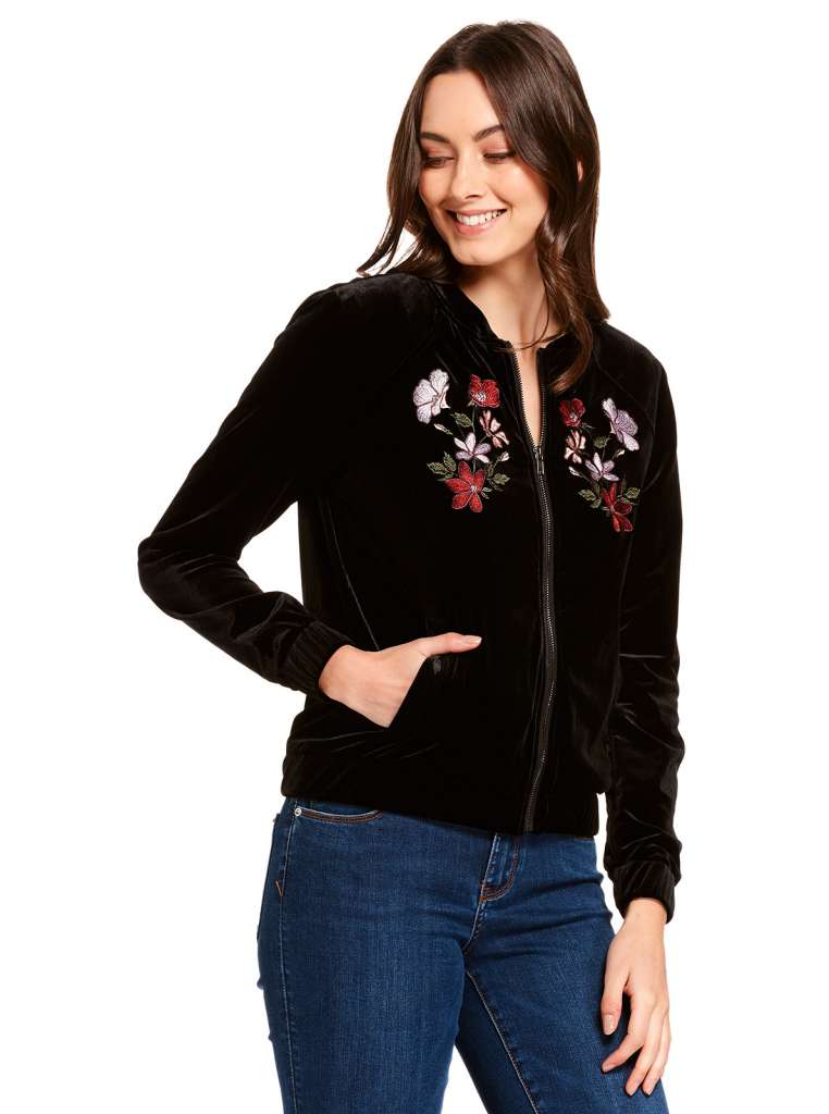 Bridie Velvet Bomber Now $29.00