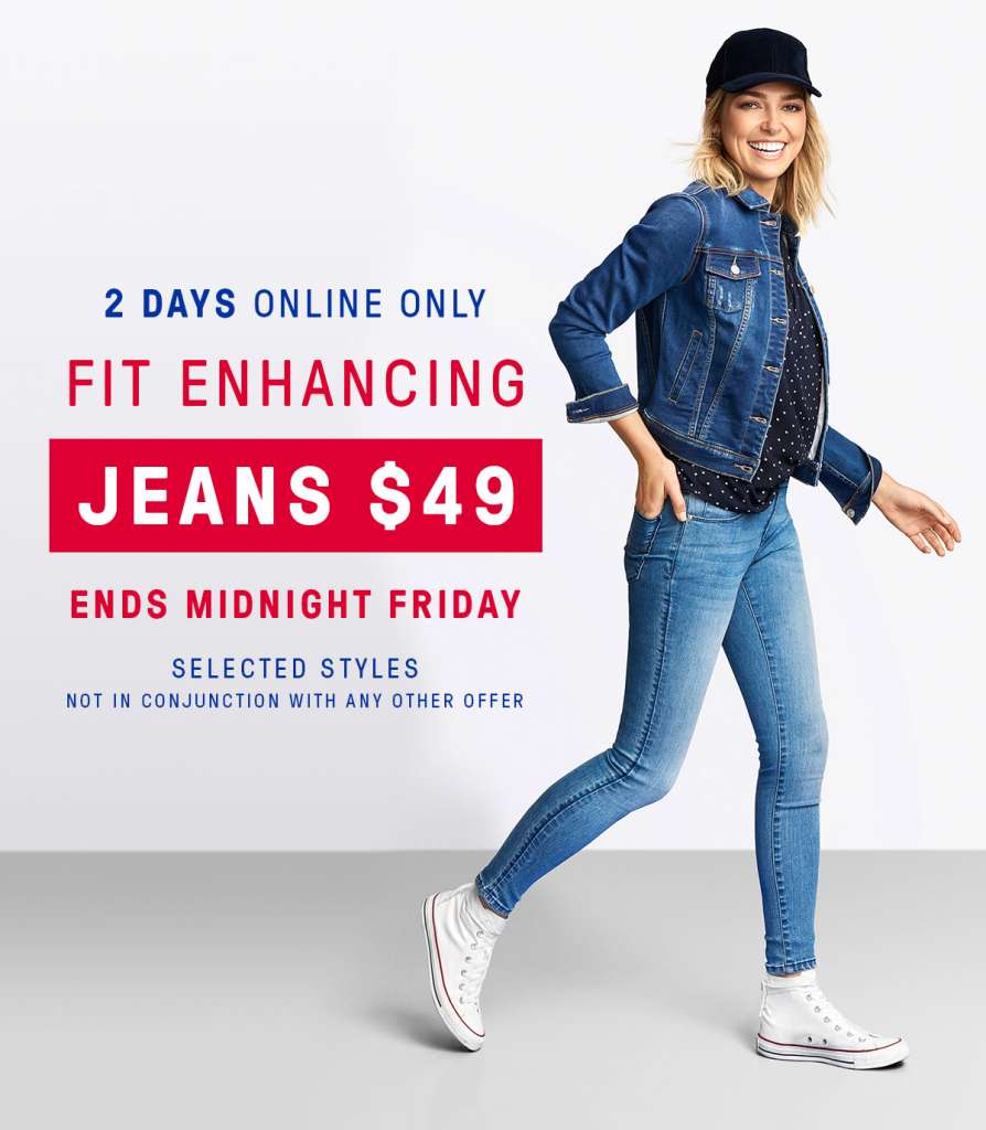 Our Hump Day Treat! $49 Fit Enhancing Jeans – 2 days online only