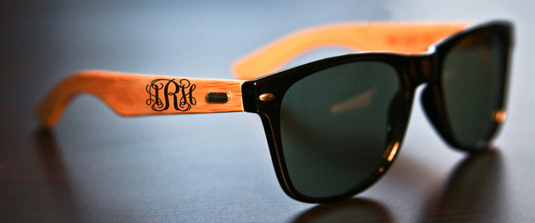 Custom Engraved Bamboo Sunglasses: $19 for One Pair or $36 for Two (Valued Up To $96.60)