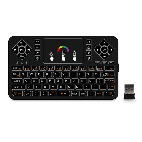 Q9 2.4GHz Wireless Mini Keyboard Mouse Touchpad with Colourful Backlit $13.95