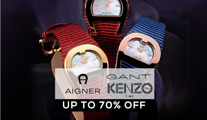 Aigner, GANT & Kenzo Watches UP TO 70% OFF