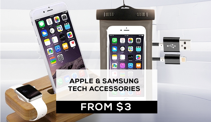 Apple & Samsung Tech Accessories FROM $3