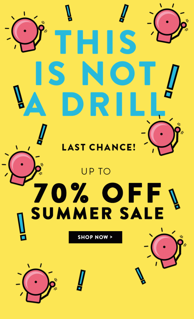 Up to 70% Off S.A.L.E.