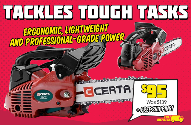 Up to 30% OFF | Certa 25cc 10″ Chainsaw Perfect for arborists. $95