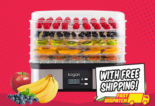 Create healthy and delicious snacks with the Kogan Electric Food Dehydrator. Only $49