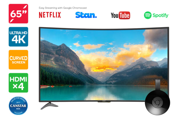 PRICE DROP: Kogan 65″ Curved 4K LED TV (Series 9 MU9500) including Google Chromecast $1,245