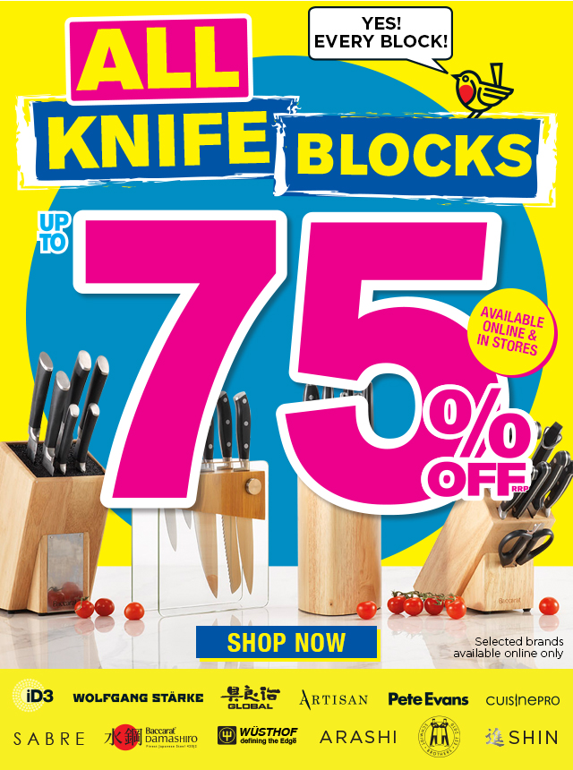 ? ALL Knife Blocks on SALE! Up to 75% off!