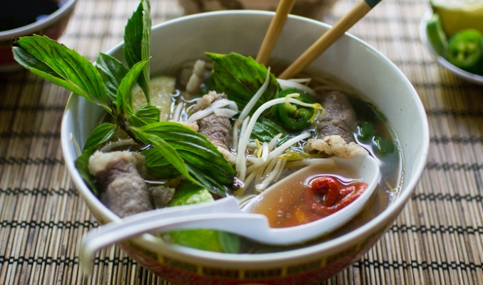 $7.50 for a Beef Pho or Pork Vietnamese Salad with a Bottle of Water (Total Value Up to $12)