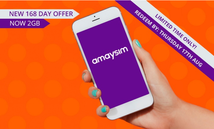 $39 for Six Renewals of amaysim Unlimited 2GB Mobile Plan with 28-Days Expiry (Don’t Pay $150)