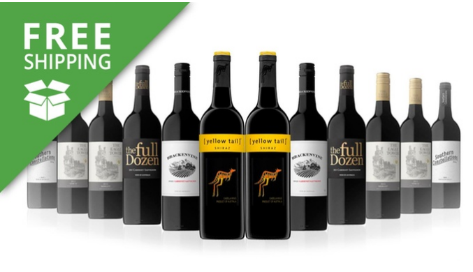 Free Shipping: $59 for 12 Mixed Bottles of Red Wine (Don’t Pay $189)