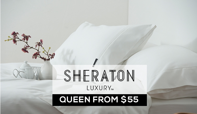 Sheraton Luxury Bed & Bath QUEEN FROM $55