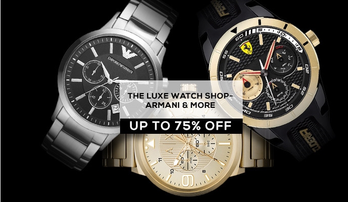 The Luxe Watch Shop- Armani & More UP TO 75% OFF