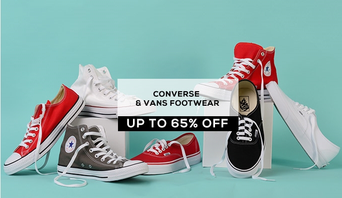 Converse & Vans Footwear UP TO 65% OFF