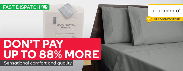 Apartmento Micro Flannel Bed Sheet Sets from $49