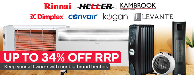 Big Brand Heaters at Must-See Prices! UP TO 34% OFF RRP