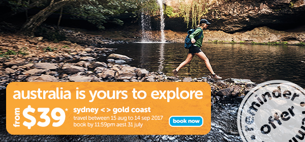 Australia is huge! Start exploring from mid-August with these sale fares. From $39