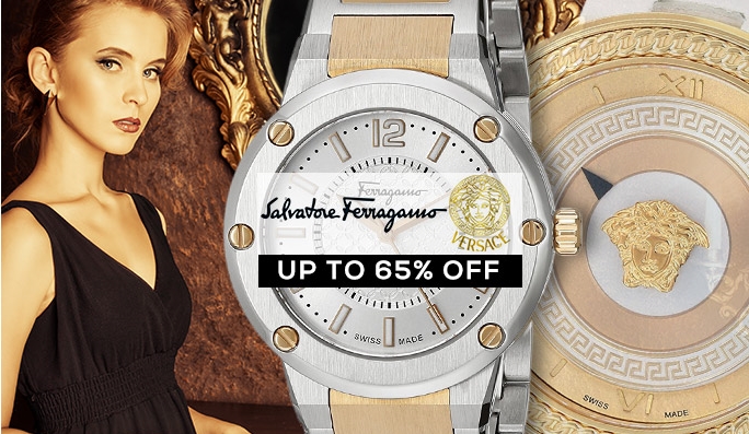 Versace & Ferragamo Watches UP TO 65% OFF