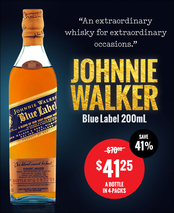 Give Dad the Gift of Johnnie Walker Blue! $41.25 A BOTTLE